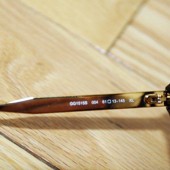 BNWT AW24 GUCCI GOLDEN TEMPLES AVIATOR SUNGLASSES GG1515S - Picture 5 of 9